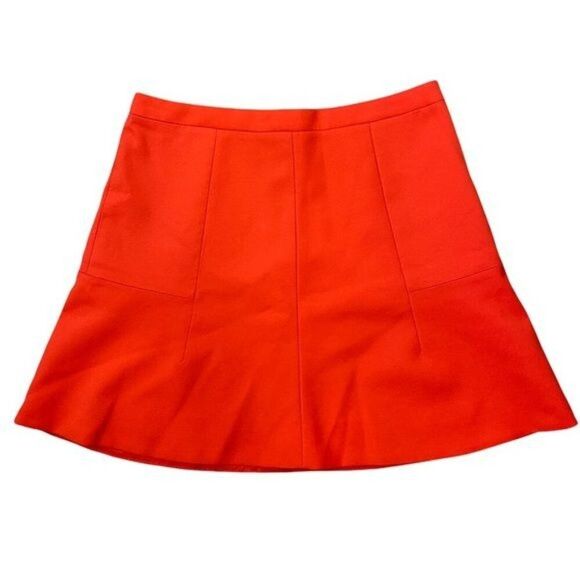 J.Crew Trumpet Mini Skirt Solid Orange Size 4 - Picture 4 of 6